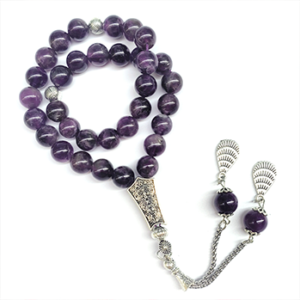10mm Natural Amethyst Islamic Tasbih, Special for Worship & Prayer