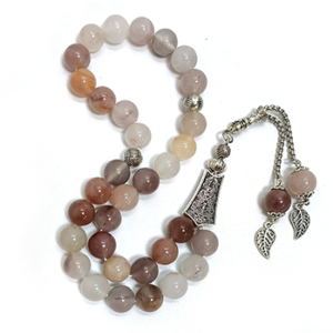 Muslim Tasbih Prayer Beads Agate 10mm Islamic Misbaha Rosary Pilgrimage Hajj Beads