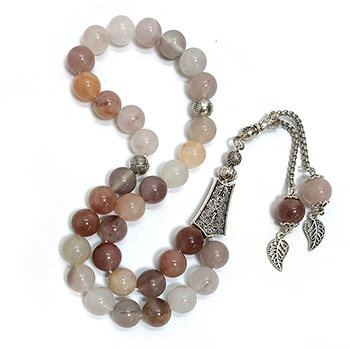 Muslim Tasbih Prayer Beads Agate 10mm Islamic Misbaha Rosary Pilgrimage Hajj Beads