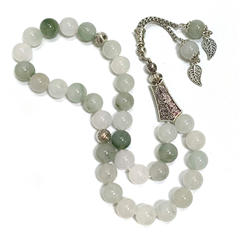 Muslim Tasbih Prayer Beads Agate 10mm Islamic Misbaha Rosary Pilgrimage Hajj Beads