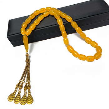Agate Tasbih Muslim Tasbih Prayer Beads, Agate 10×14mm