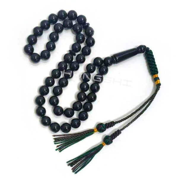 Muslim Prayer Beads, 10mm, 45 Beads, Tasbih Tasbeeh Misbaha, Islamic Imam & Kaaba Design Prayer Beads