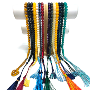 Hongshi Muslim Tasbih Prayer Beads, 10mm, 45 Beads, Tasbeeh Misbaha, Kaaba Pattern Islamic Rosary, Eid & Ramadan Gift