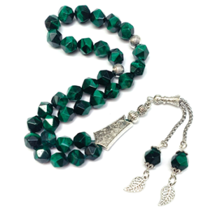 33 Beads Natural Tiger Eye Tasbih, Islamic Prayer Beads
