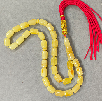 Muslim Prayer Tasbih Natural Baltic Amber from Russia 7×11mm Beads