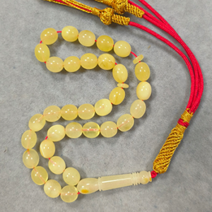 Muslim Prayer Tasbih Natural Baltic Amber from Russia 8×9mm Beads