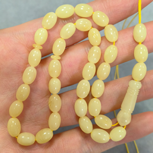 Muslim Prayer Tasbih Natural Baltic Amber from Russia 6×8mm Beads